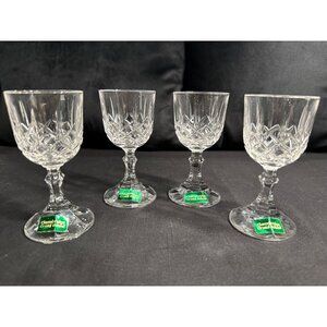 Set Of 4 Clarenbridge Lead Crystal Wine Glasses Fully Handcrafted In Ireland